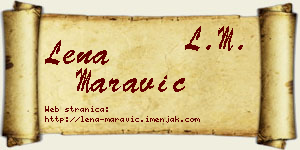 Lena Maravić vizit kartica